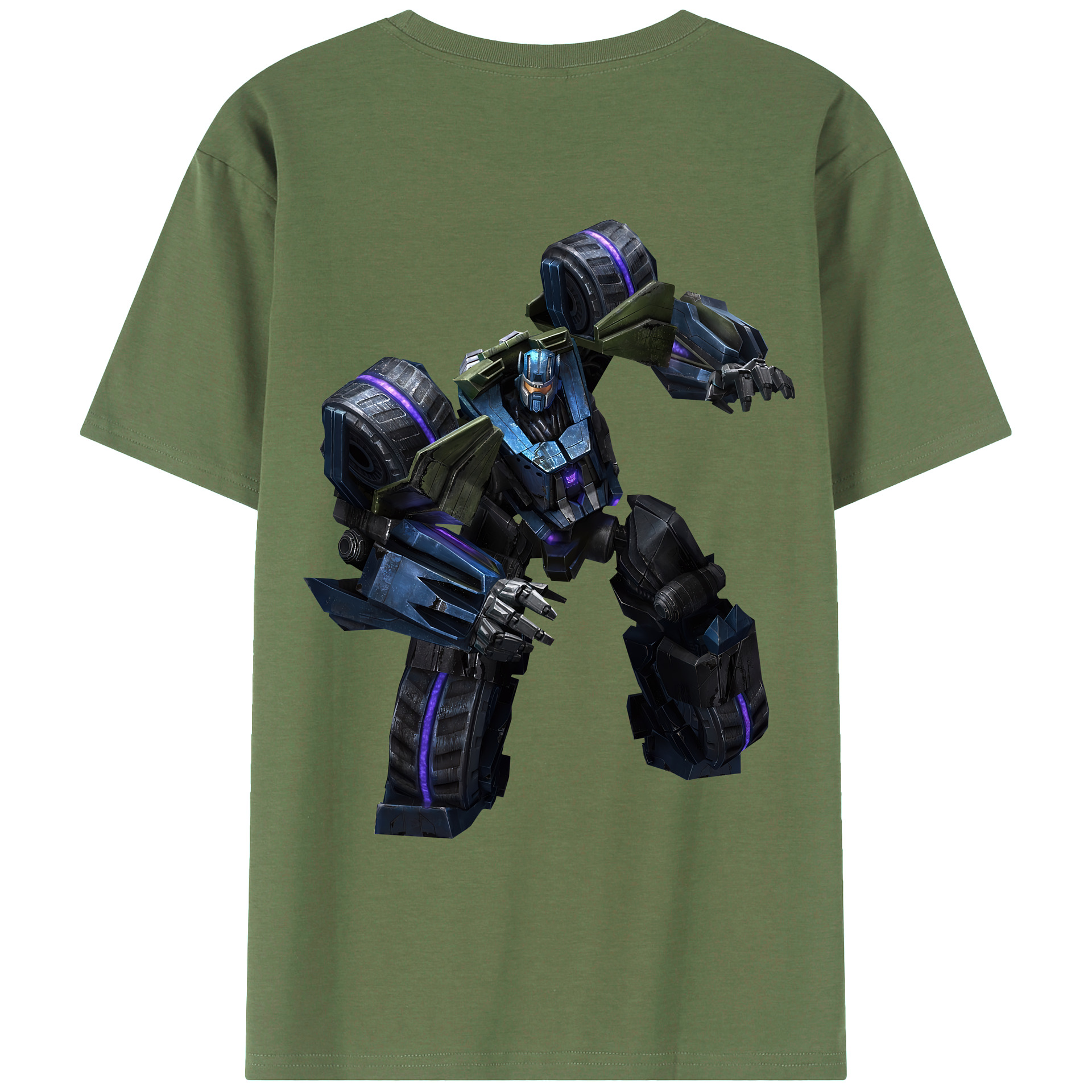 （画像用） Transformers トランスフォーマー 綿100％ メンズ半袖Tシャツ（バックプリント） 通気性